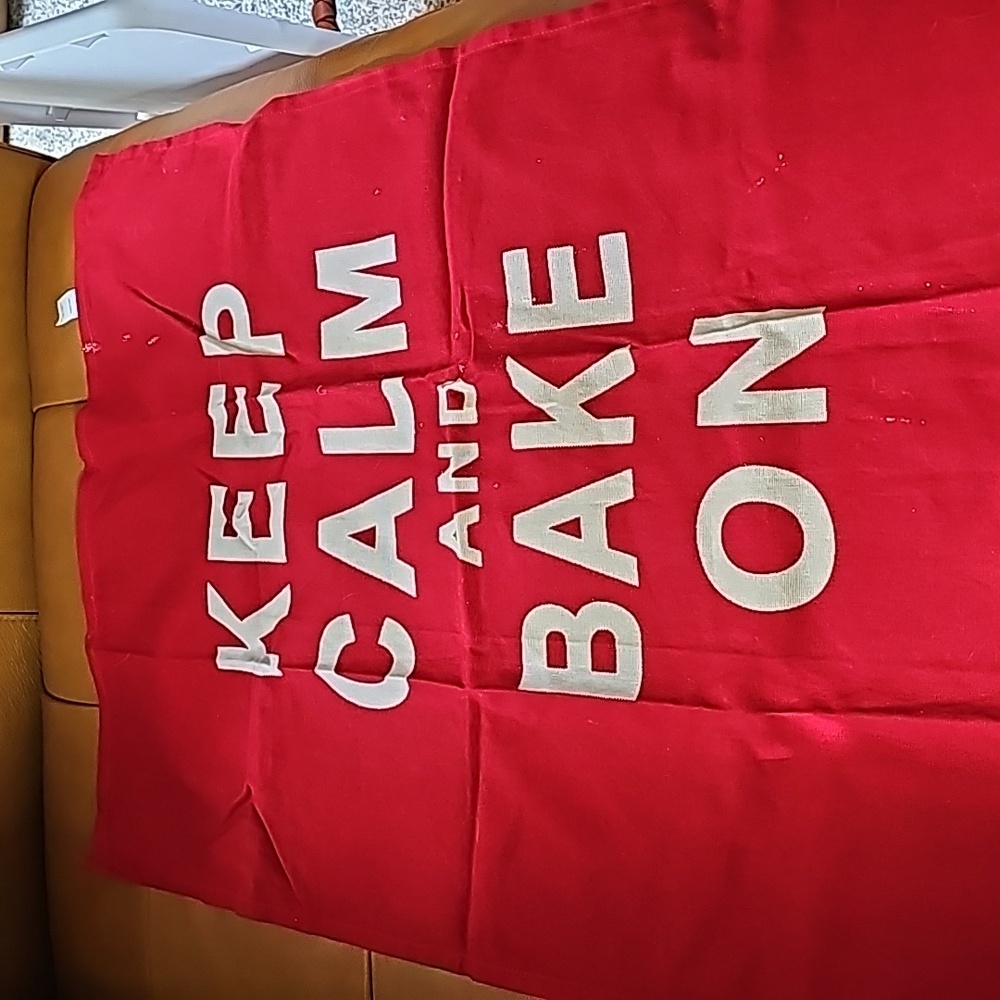 World market keep calm and bake on towel